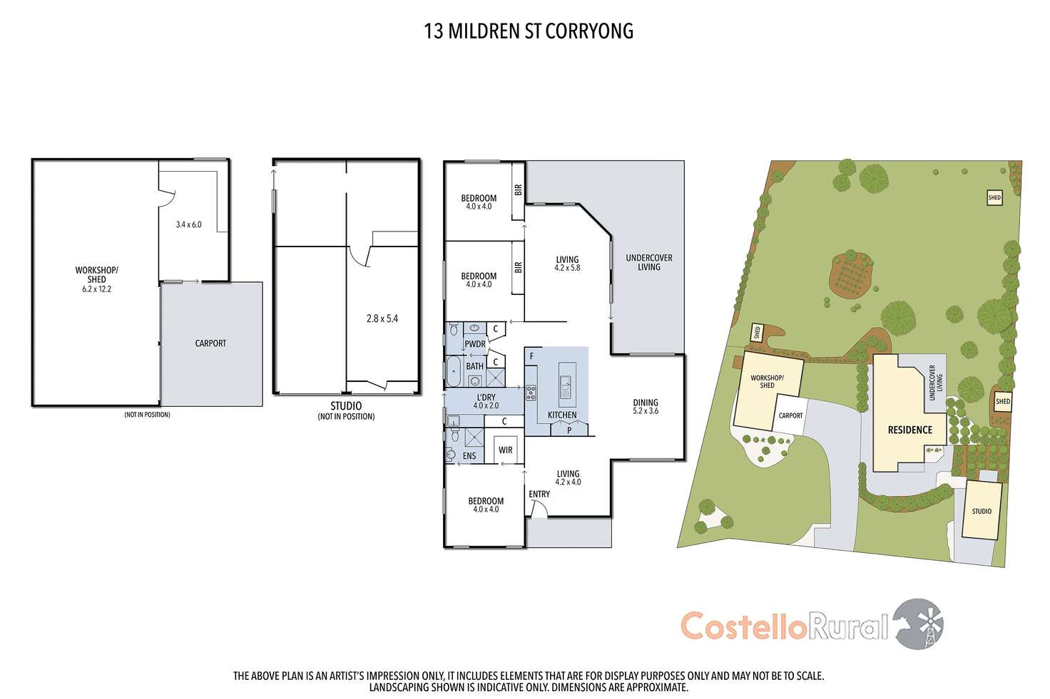 Floorplan of Homely house listing, 13 Mildren Street, Corryong VIC 3707