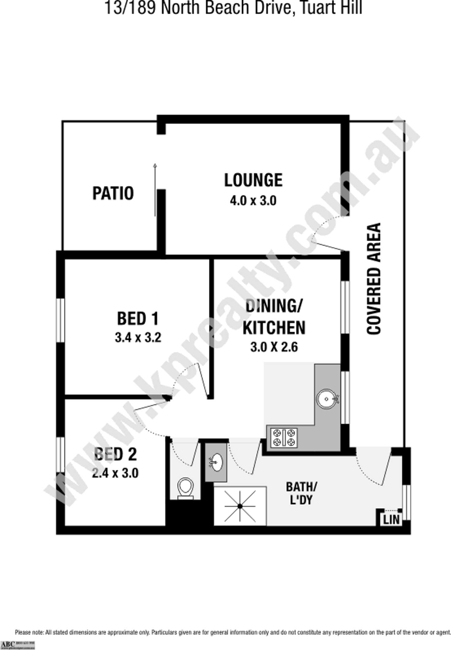 Floorplan of Homely unit listing, 13/189 North Beach Drive, Tuart Hill WA 6060