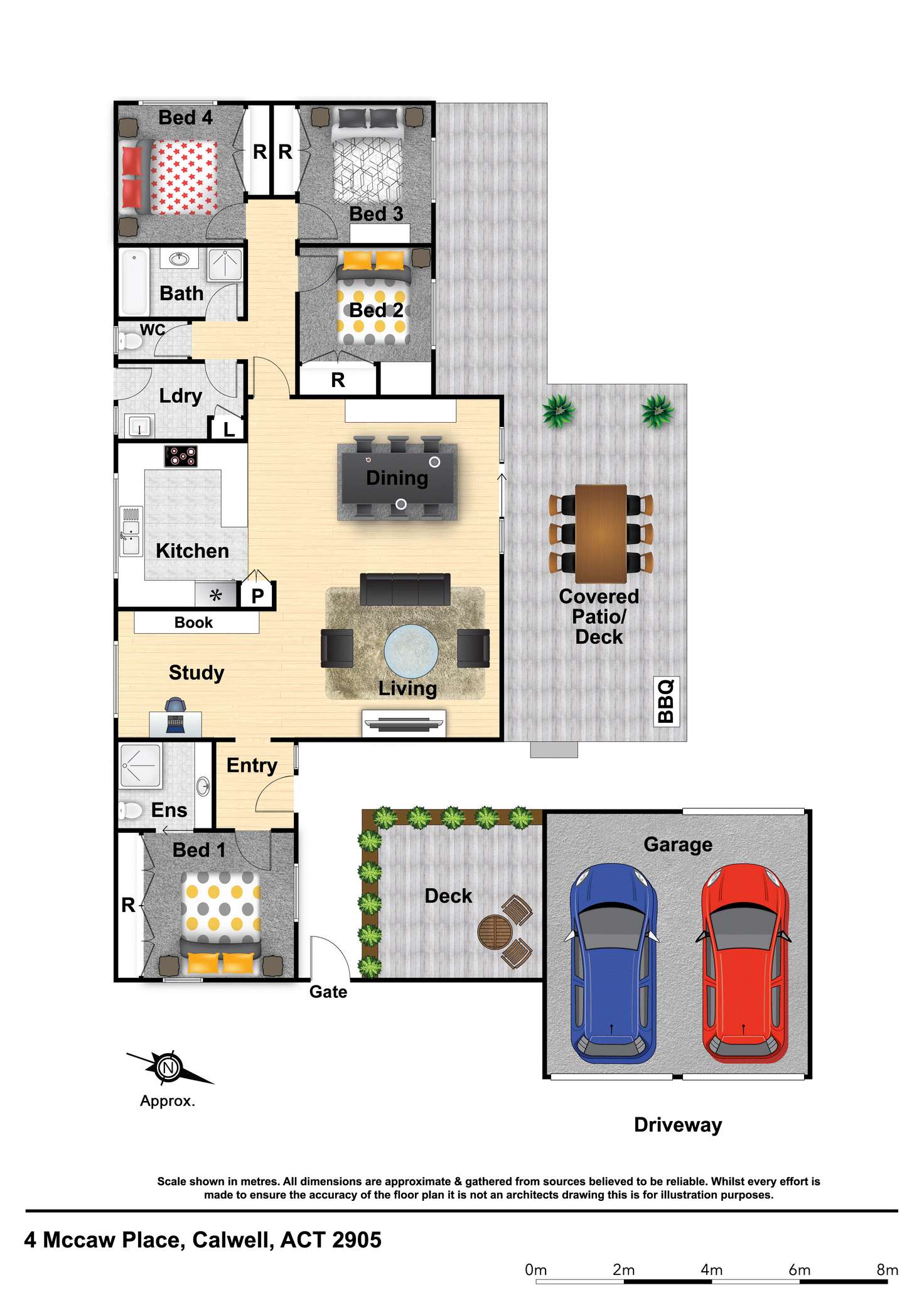 Floorplan of Homely house listing, 4 Mccaw Pl, Calwell ACT 2905