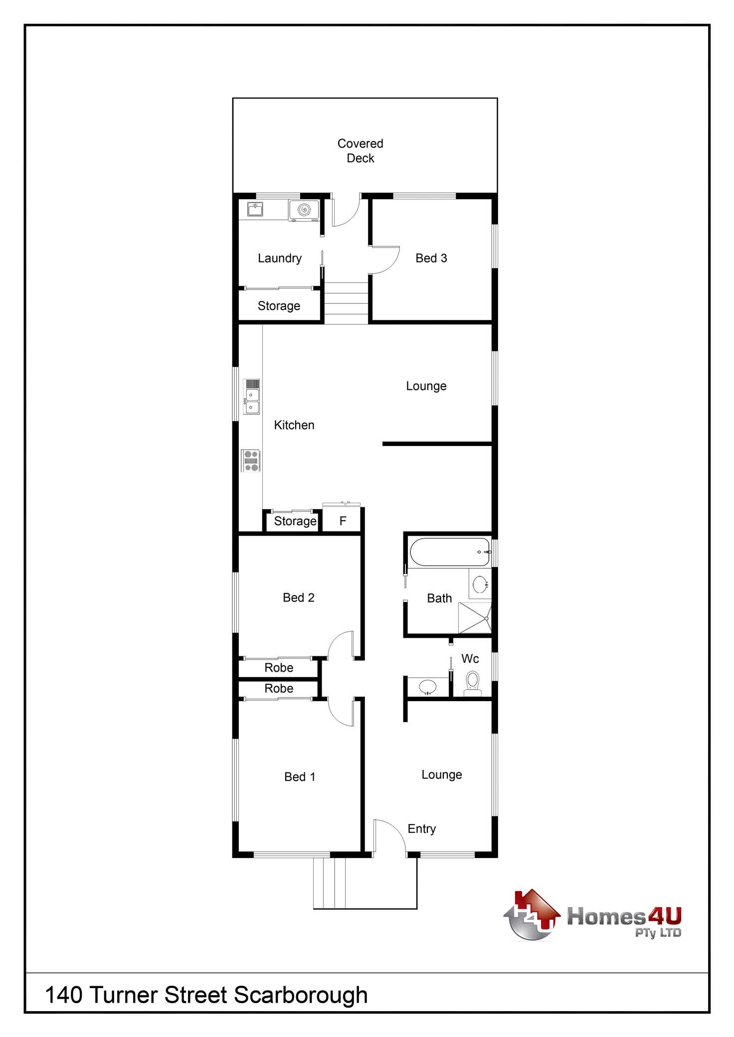 Floorplan of Homely house listing, 140 Turner Street, Scarborough QLD 4020