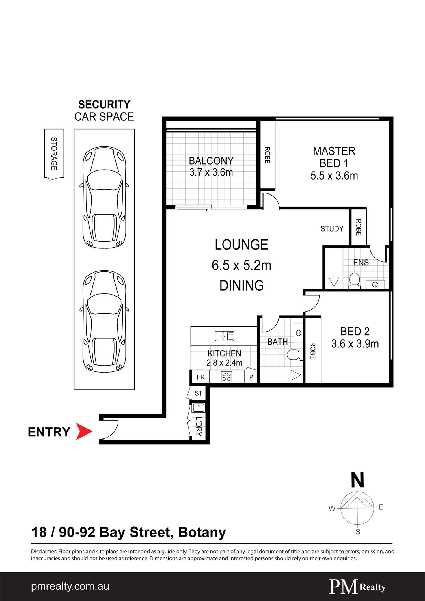 Floorplan of Homely apartment listing, 18/90-92 Bay St, Botany NSW 2019