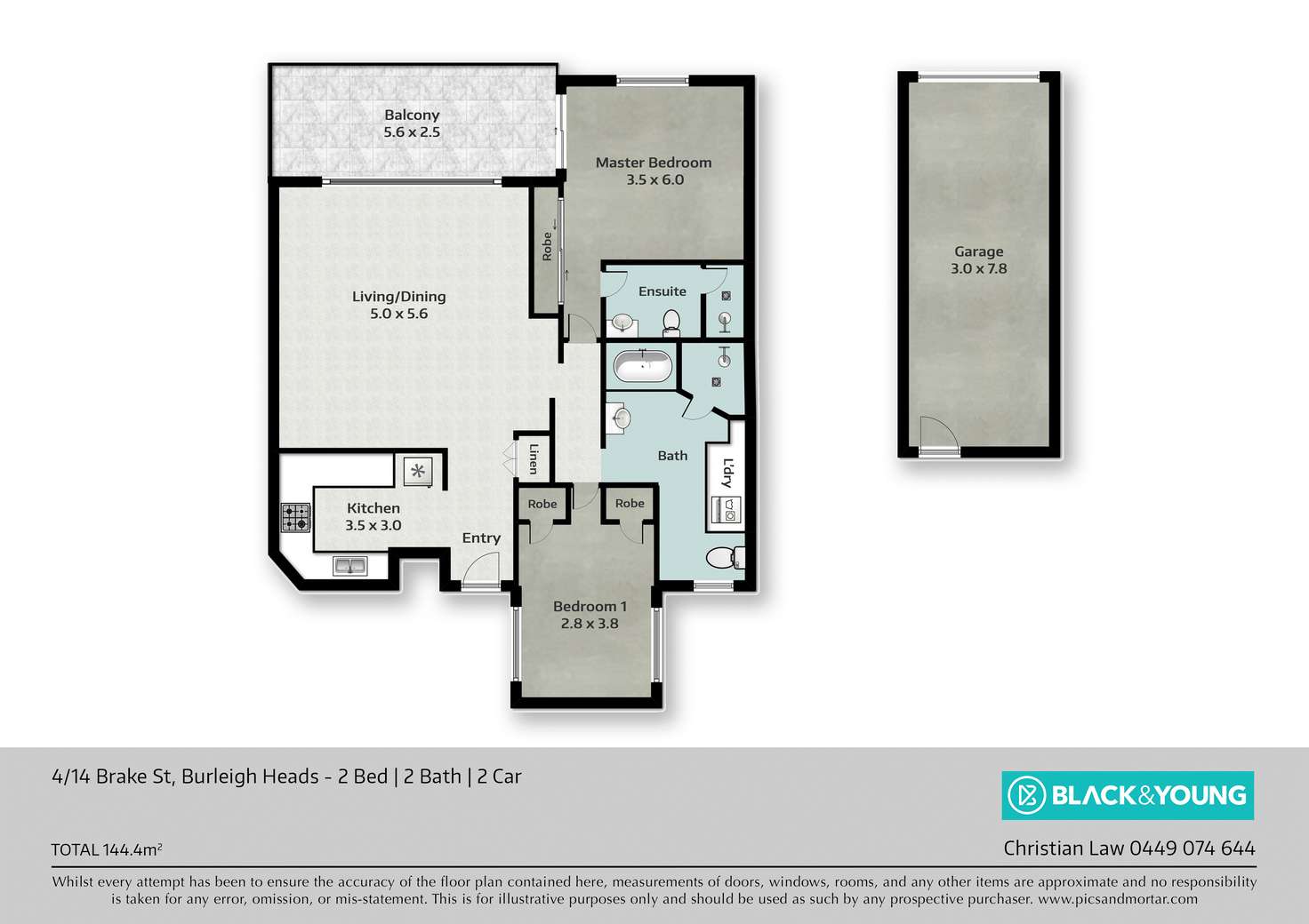 Floorplan of Homely unit listing, Unit 4/14 Brake St, Burleigh Heads QLD 4220