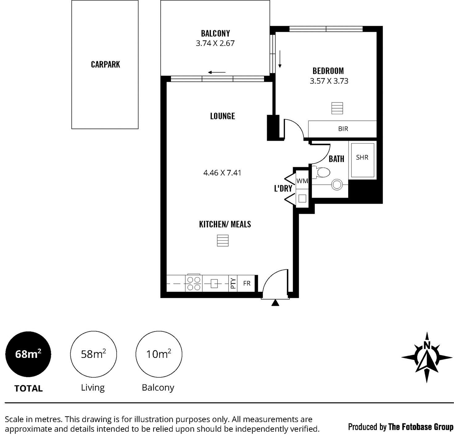 Floorplan of Homely apartment listing, Unit 404/19 Holdfast Prom, Glenelg SA 5045