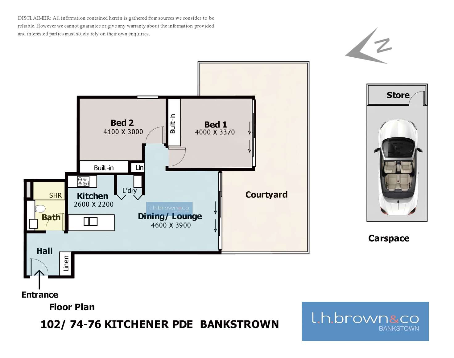 Floorplan of Homely apartment listing, Unit 102/74 Kitchener Pde, Bankstown NSW 2200