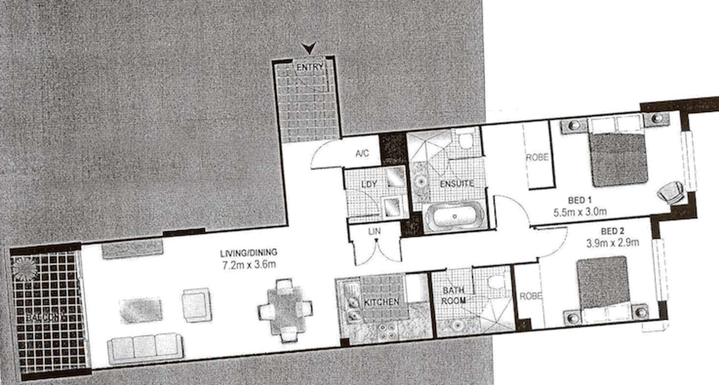 Floorplan of Homely apartment listing, 159/1 Brown Street, Ashfield NSW 2131