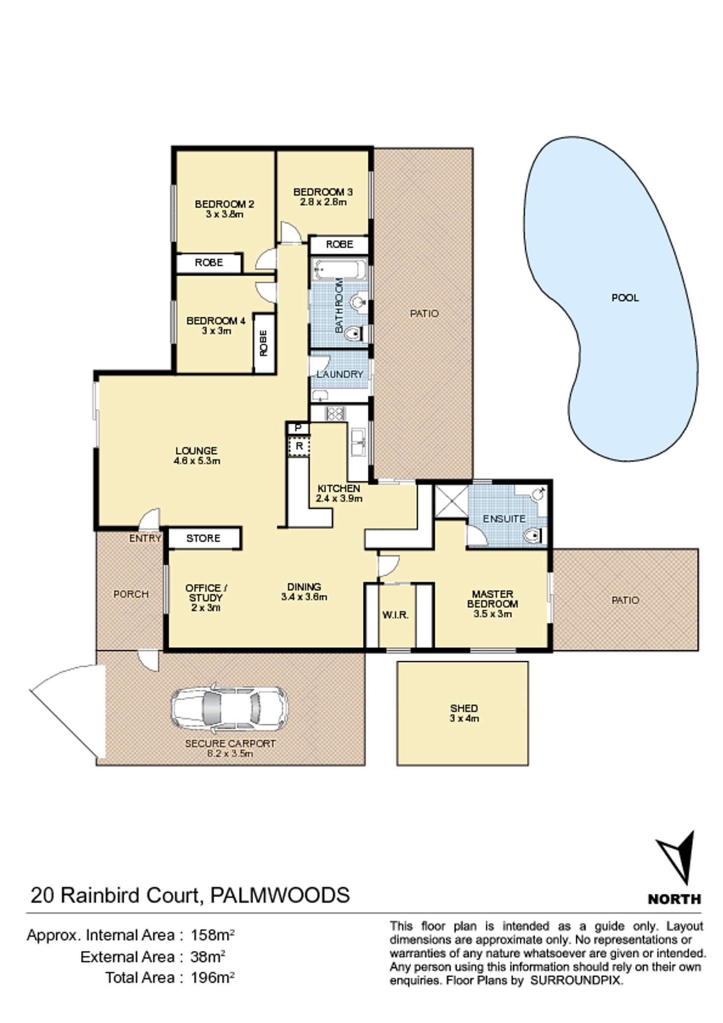 Floorplan of Homely house listing, 20 Rainbird Ct, Palmwoods QLD 4555