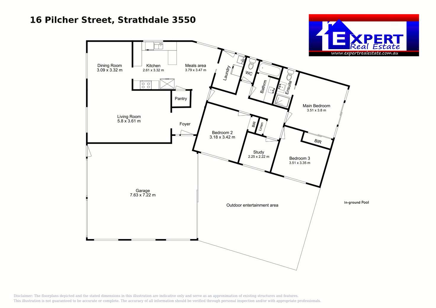 Floorplan of Homely house listing, 16 Pilcher St, Strathdale VIC 3550