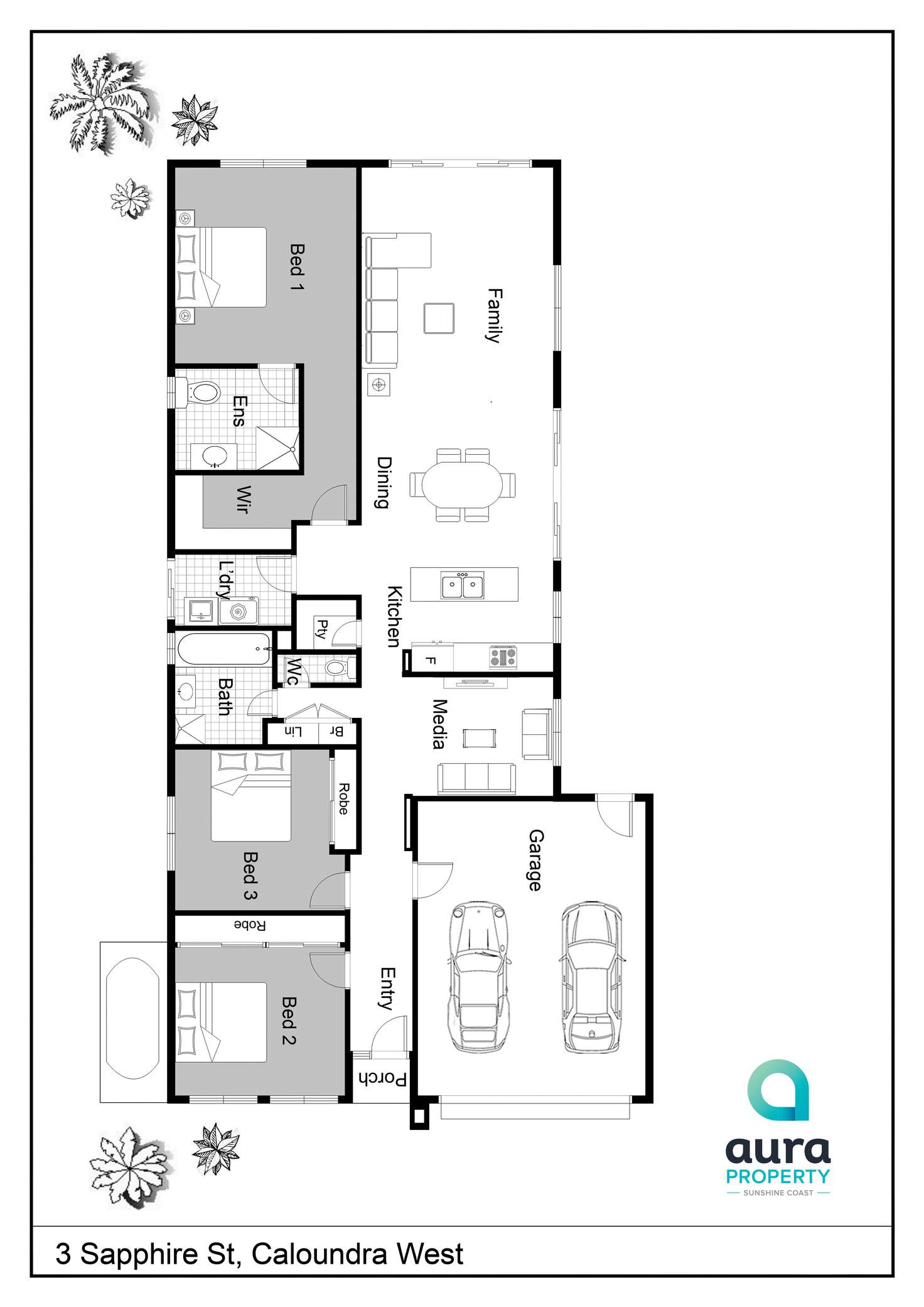 Floorplan of Homely house listing, 3 Sapphire St, Caloundra West QLD 4551