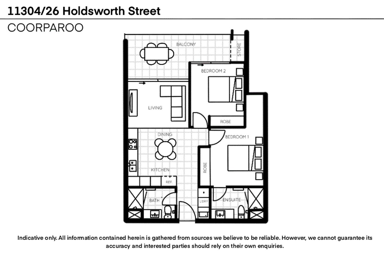 Floorplan of Homely apartment listing, 11304/26 Holdsworth Street, Coorparoo QLD 4151