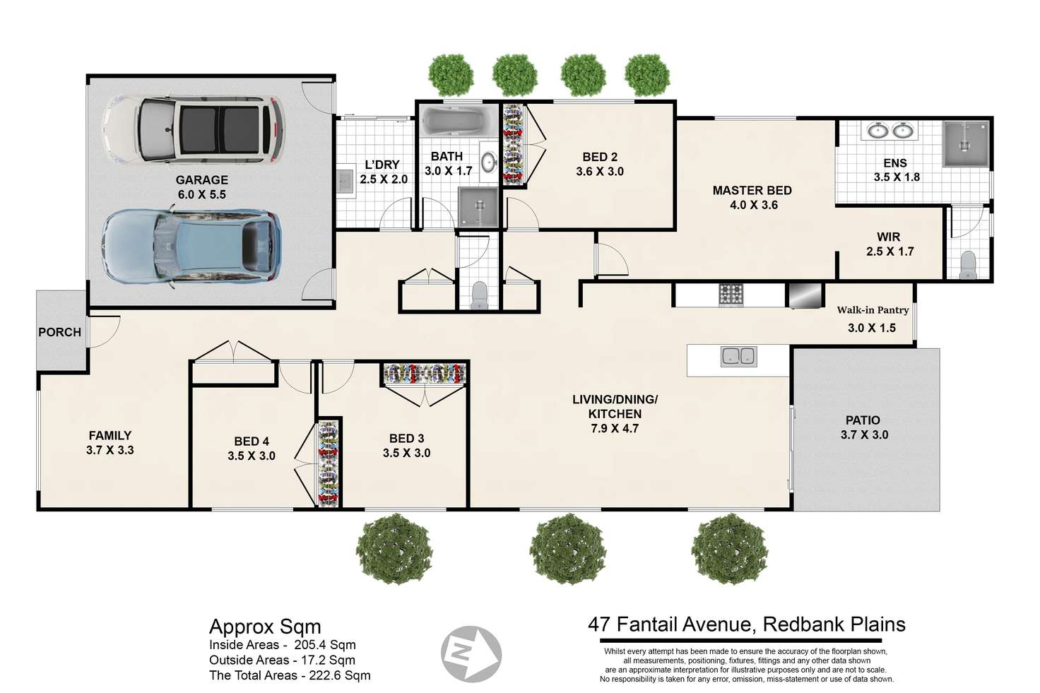 Floorplan of Homely house listing, 47 Fantail Avenue, Redbank Plains QLD 4301