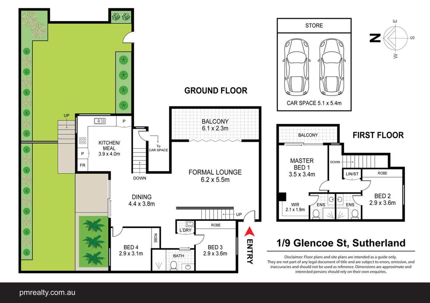 Floorplan of Homely townhouse listing, 1/9 Glencoe Street, Sutherland NSW 2232