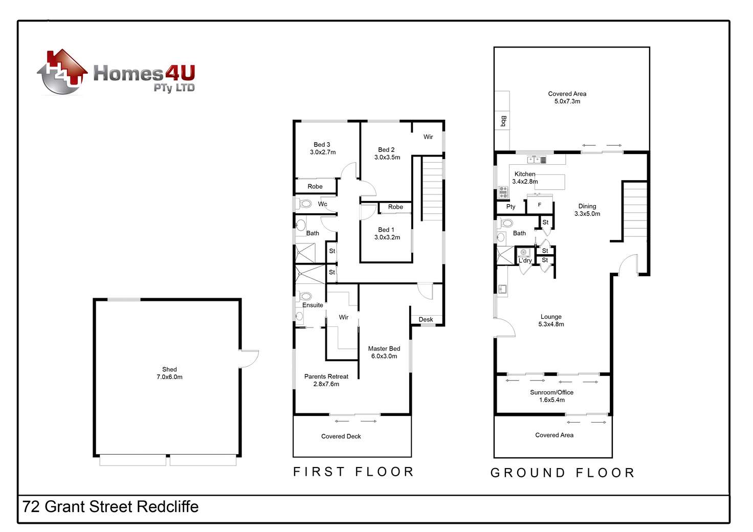 Floorplan of Homely house listing, 72 Grant St, Redcliffe QLD 4020
