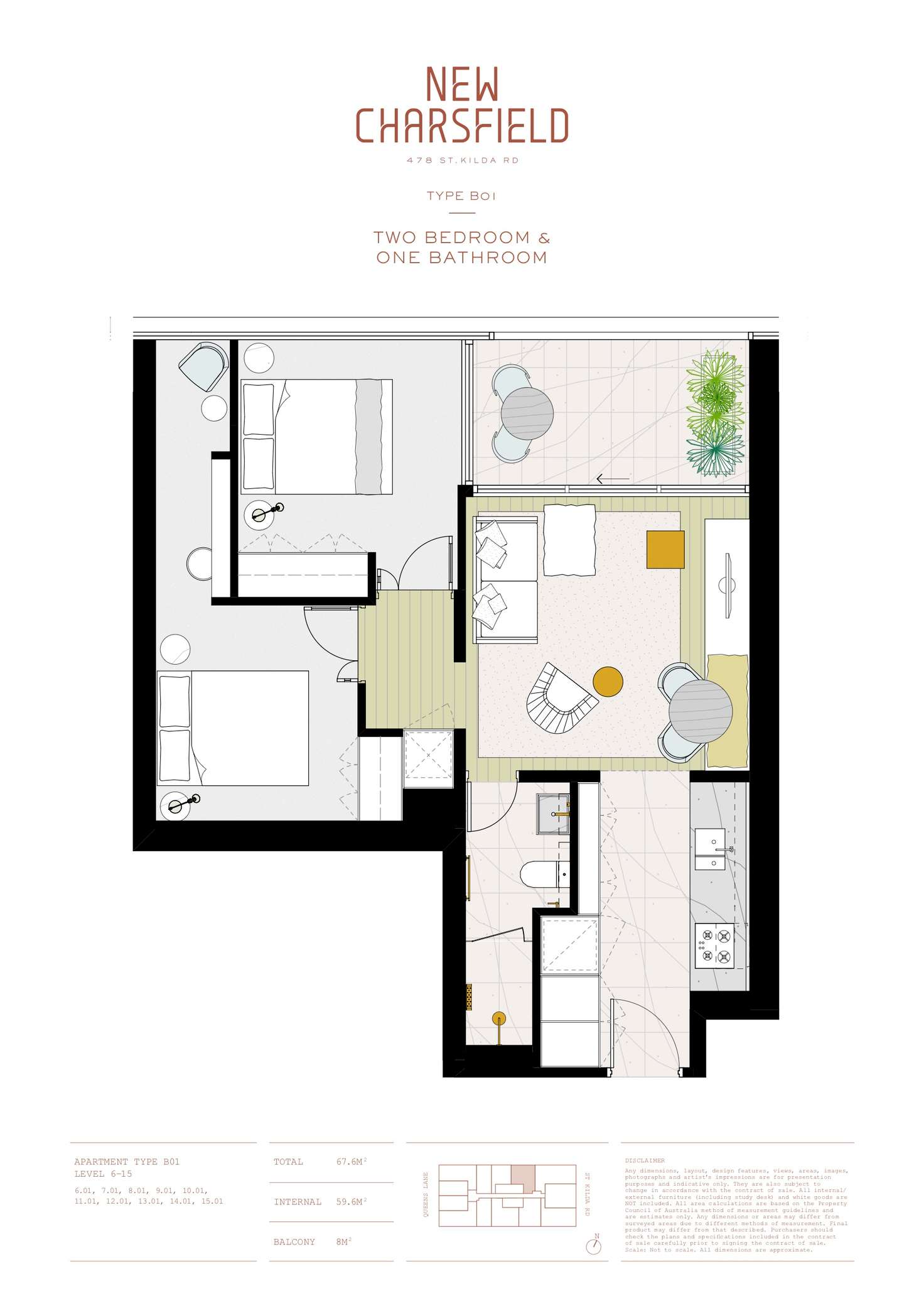 Floorplan of Homely apartment listing, 706/478 St Kilda Rd, Melbourne VIC 3004