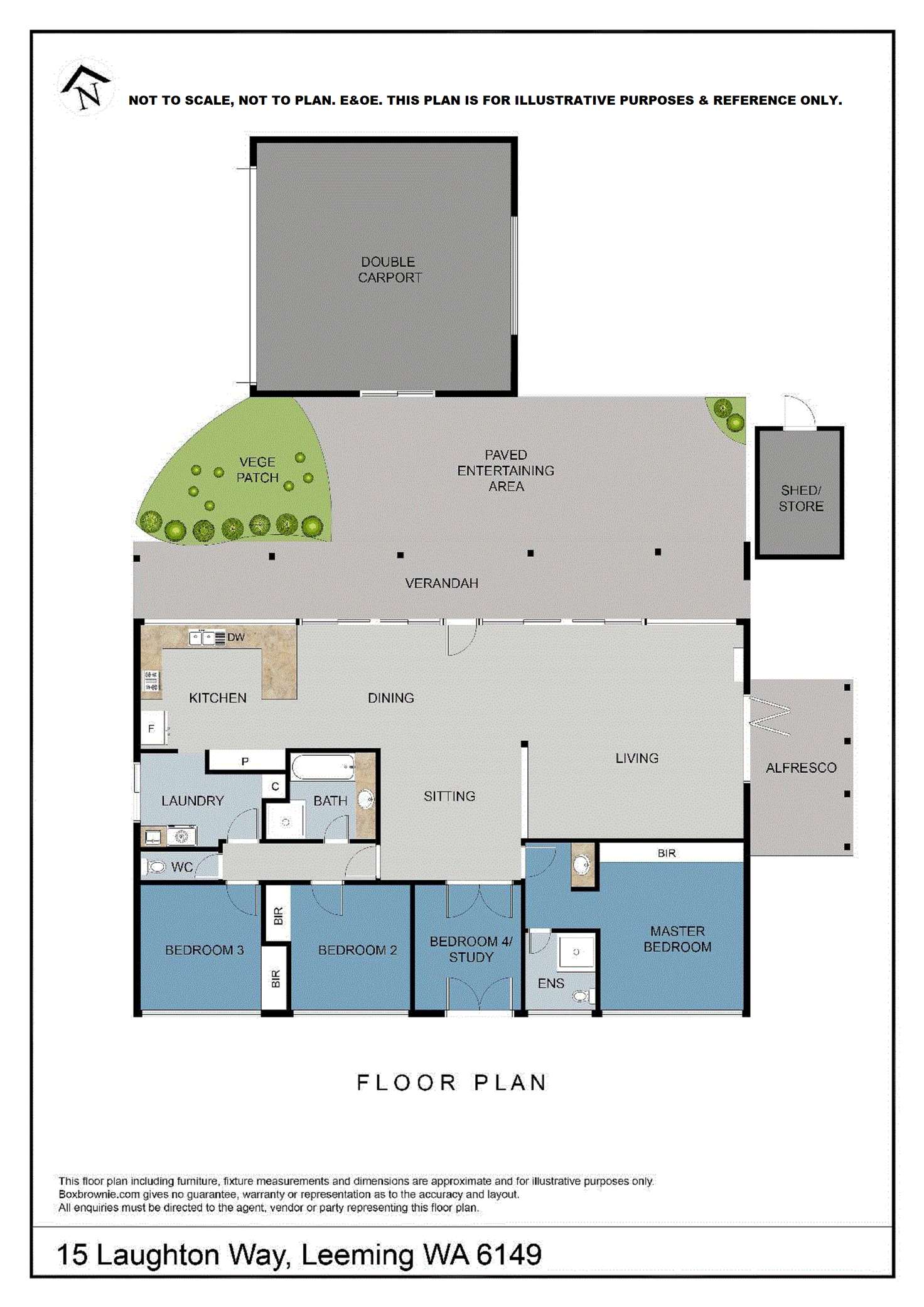Floorplan of Homely house listing, 15 Laughton Way, Leeming WA 6149