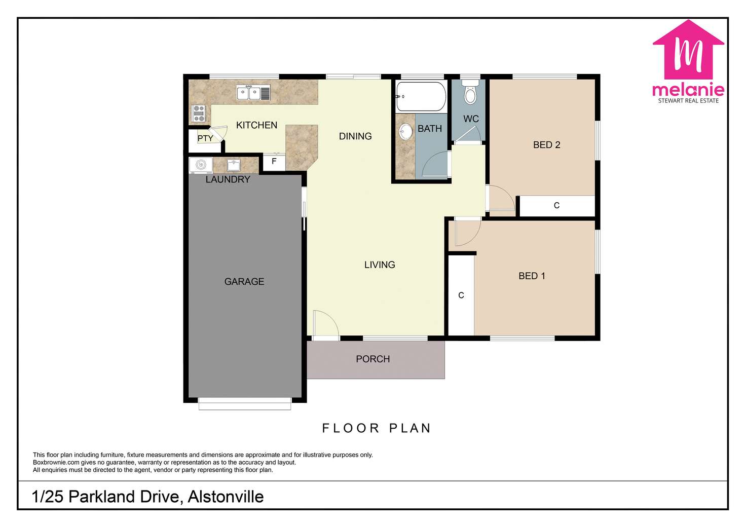 Floorplan of Homely house listing, Unit 1/25 Parkland Dr, Alstonville NSW 2477