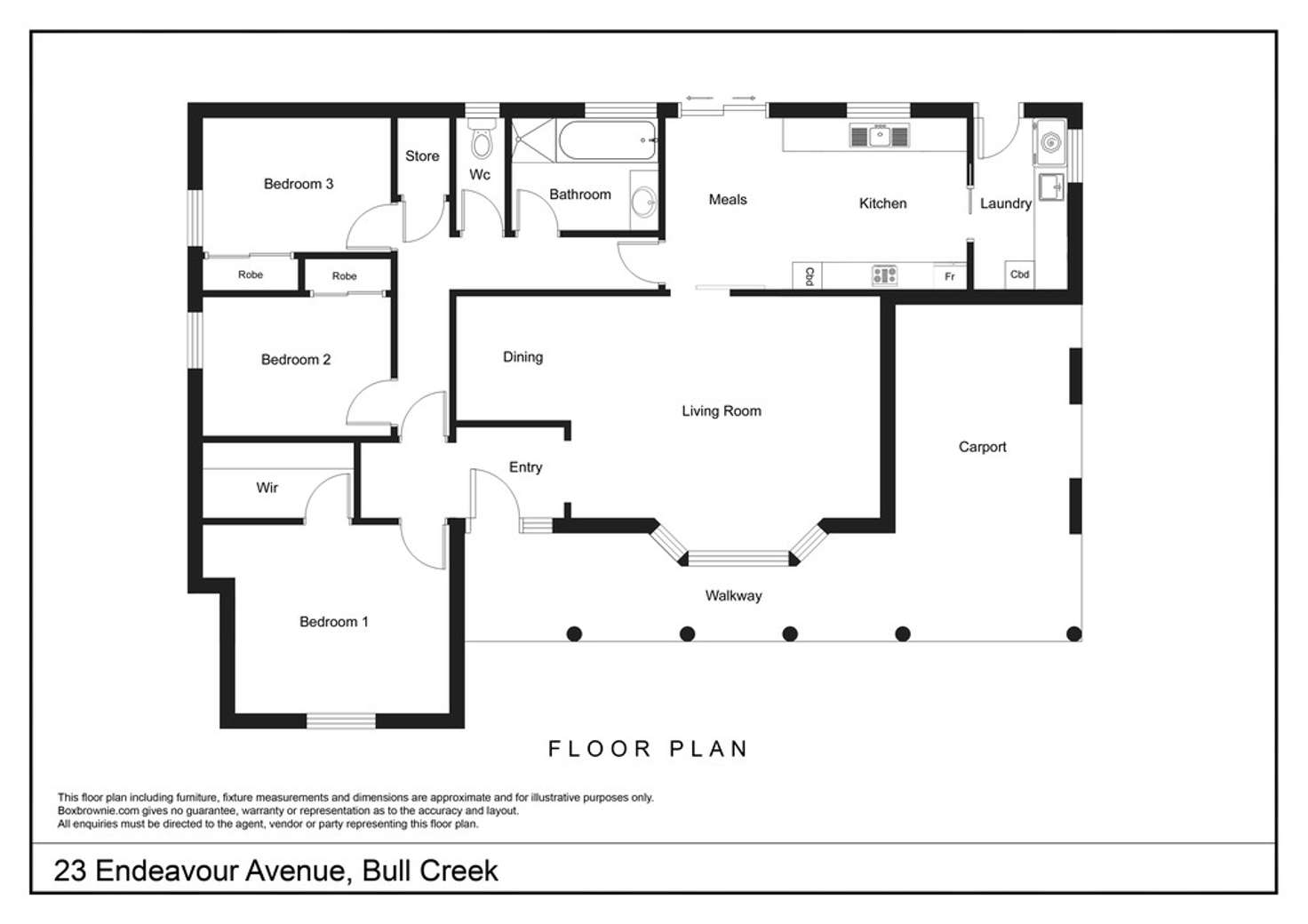 Floorplan of Homely house listing, 23 Endeavour Avenue, Bull Creek WA 6149