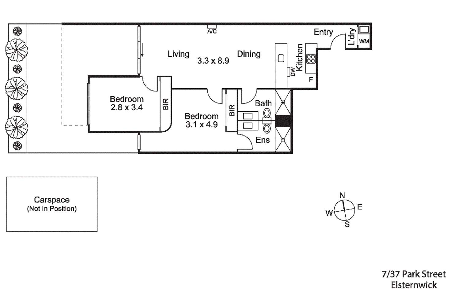 Floorplan of Homely apartment listing, 7/37 Park St, Elsternwick VIC 3185