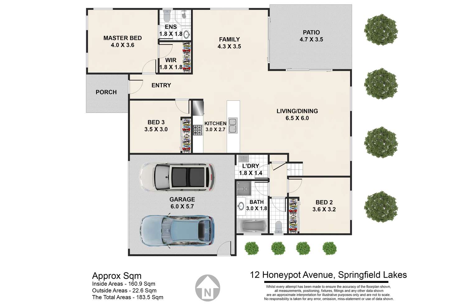 Floorplan of Homely house listing, 12 Honeypot Ave, Springfield Lakes QLD 4300