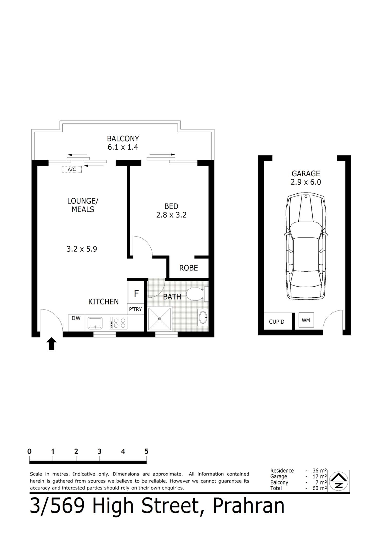Floorplan of Homely unit listing, Unit 3/569 High St, Prahran VIC 3181