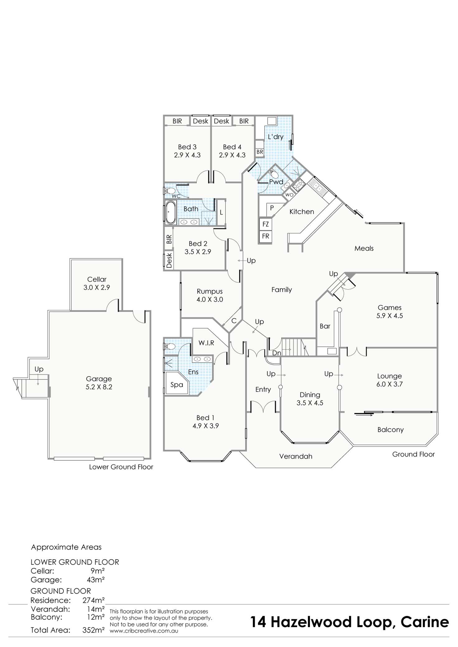 Floorplan of Homely house listing, 14 Hazelwood Loop, Carine WA 6020