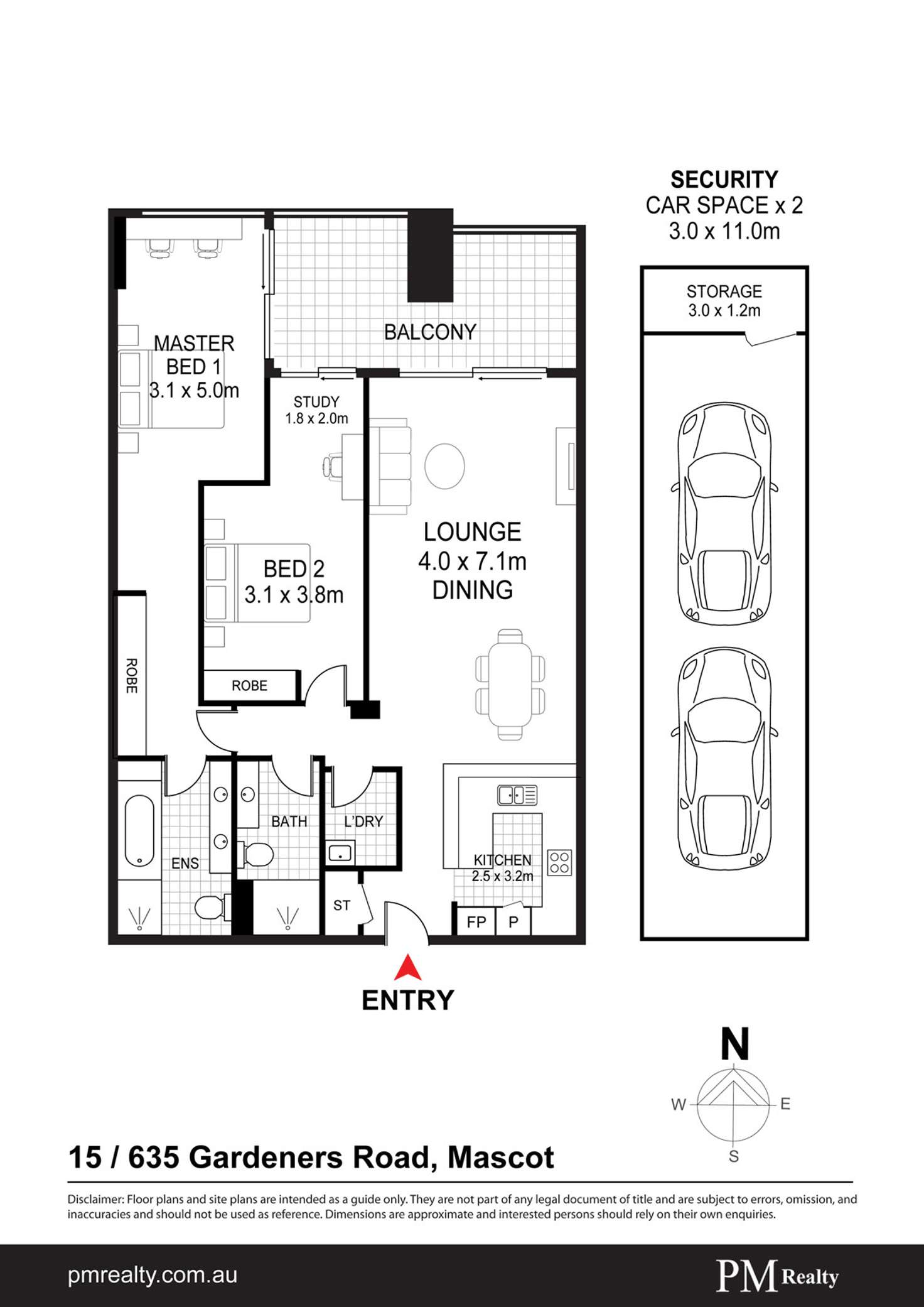 Floorplan of Homely apartment listing, 15/635 Gardeners Rd, Mascot NSW 2020