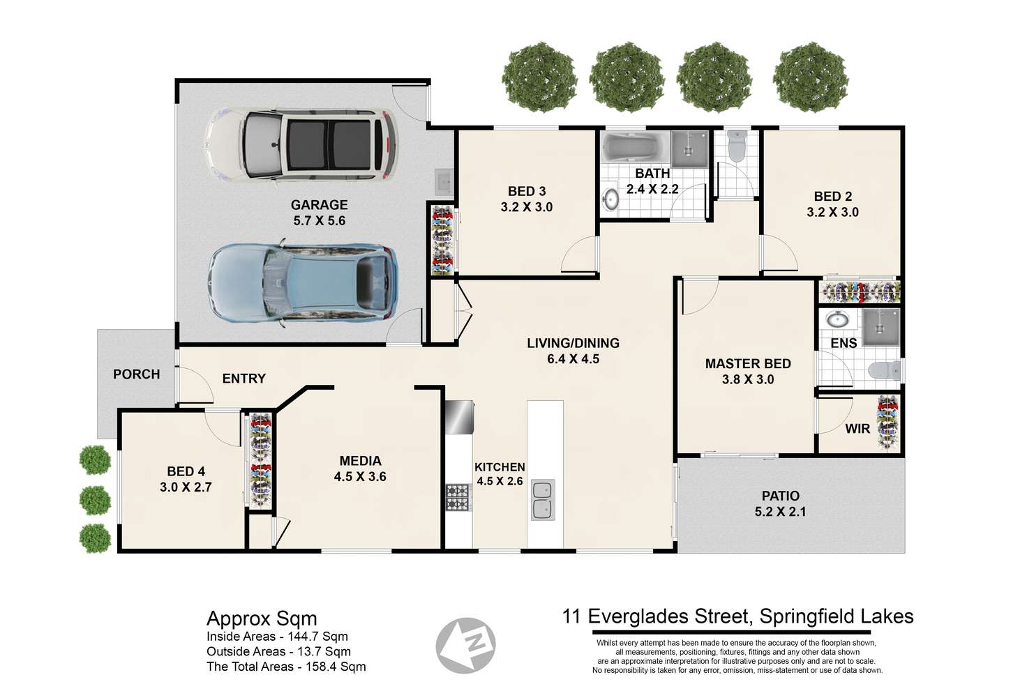 Floorplan of Homely house listing, 11 Everglades Street, Springfield Lakes QLD 4300