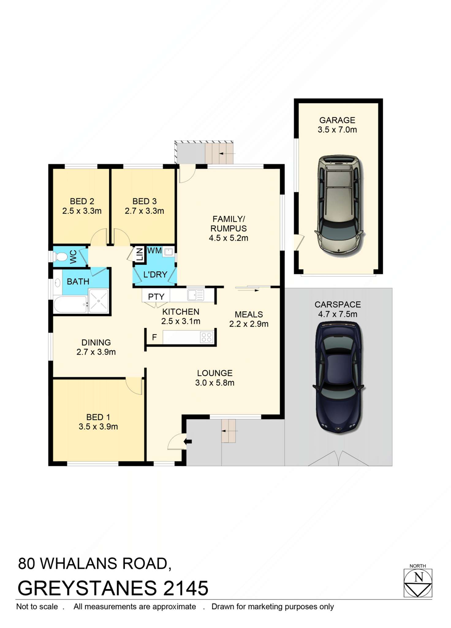 Floorplan of Homely house listing, 80 Whalans Rd, Greystanes NSW 2145