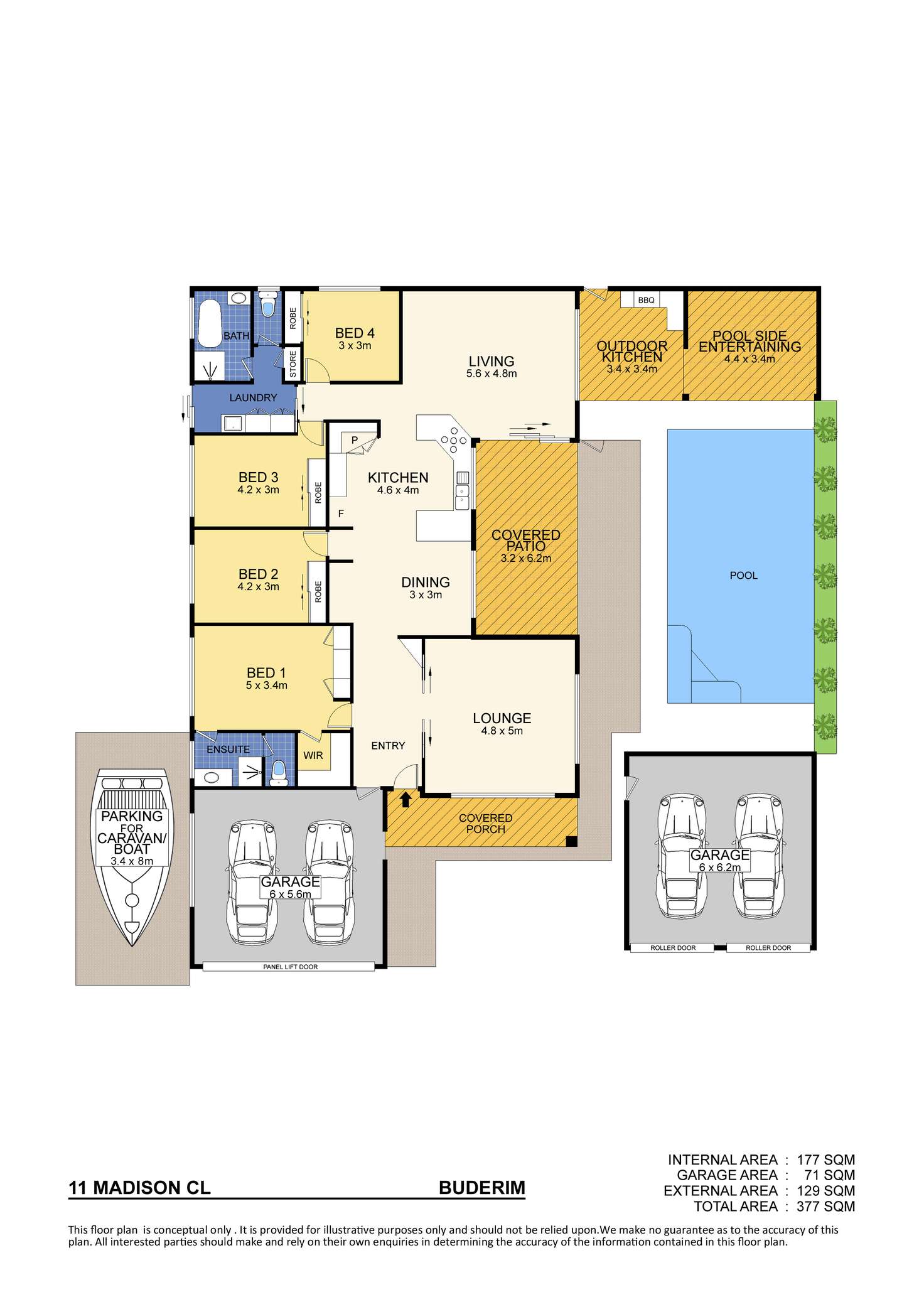 Floorplan of Homely house listing, 11 Madison Close, Buderim QLD 4556