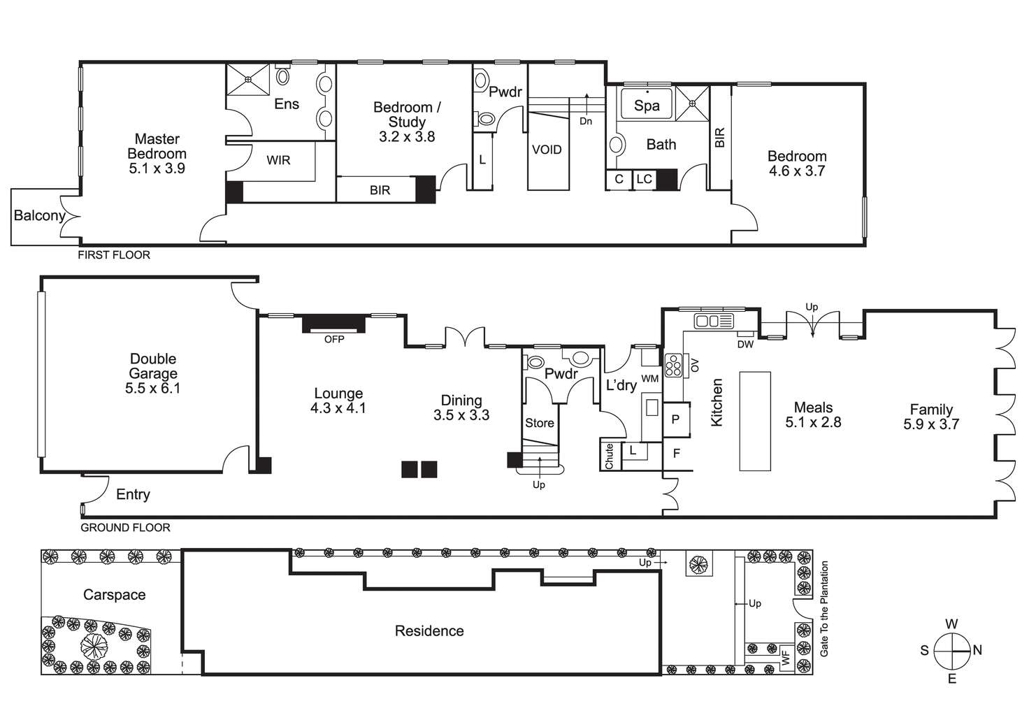 Floorplan of Homely townhouse listing, 5 Lucas Street, Brighton East VIC 3187