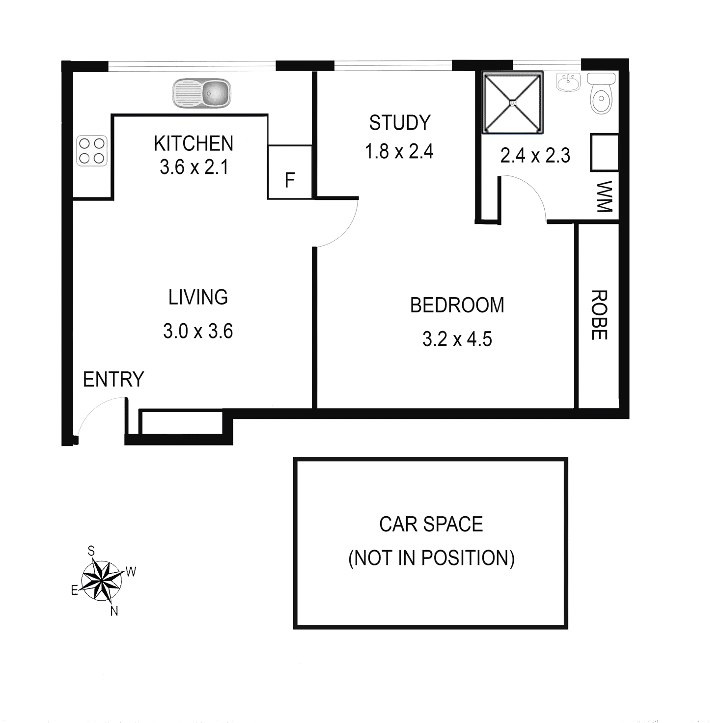 Floorplan of Homely apartment listing, Unit 17/52 Baker St, Richmond VIC 3121