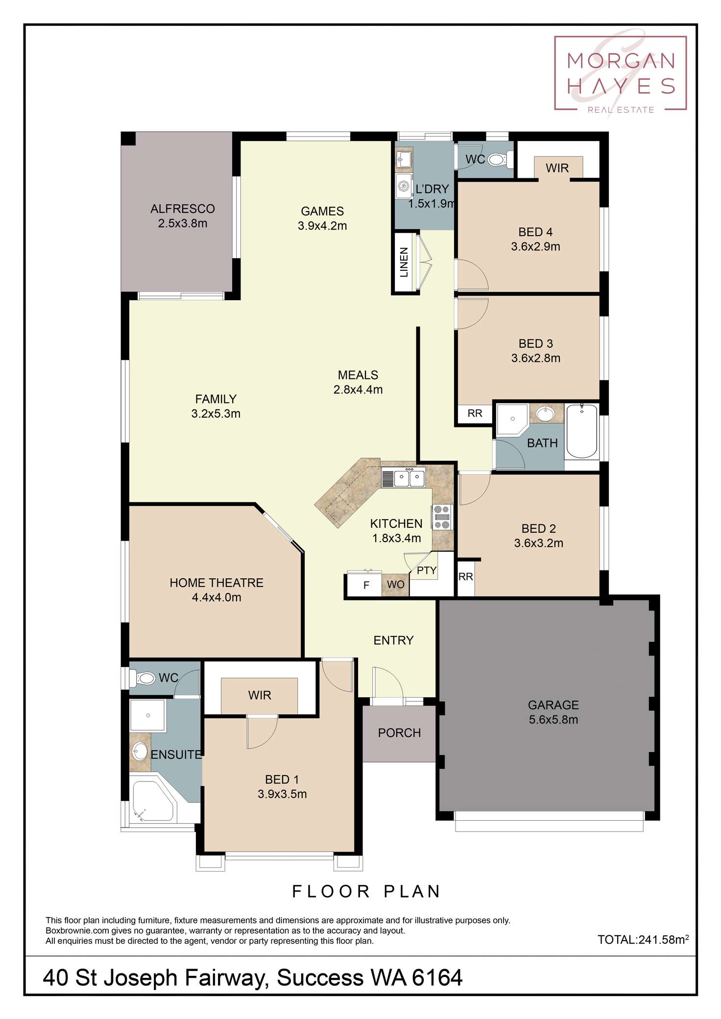 Floorplan of Homely house listing, 40 St Joseph Fairway, Success WA 6164