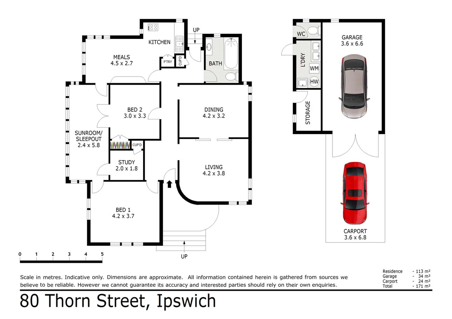 Floorplan of Homely house listing, 80 Thorn St, Ipswich QLD 4305