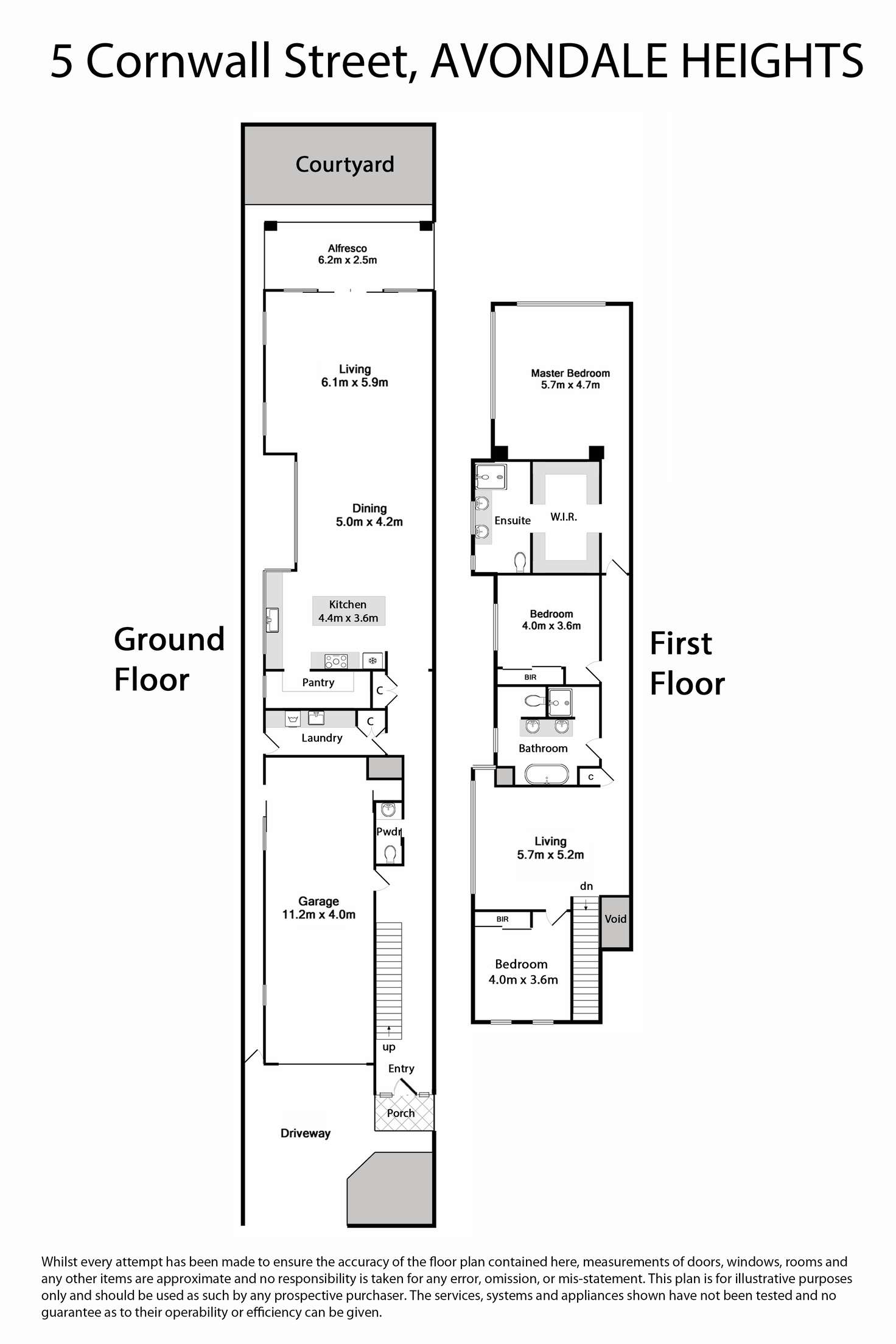 Floorplan of Homely townhouse listing, 5 Cornwall Street, Avondale Heights VIC 3034