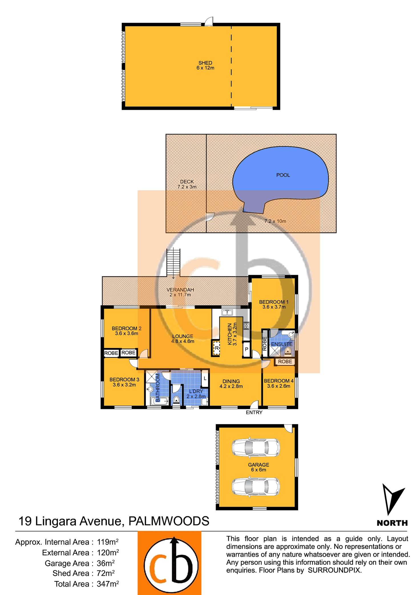 Floorplan of Homely house listing, 19 Lingara Avenue, Palmwoods QLD 4555