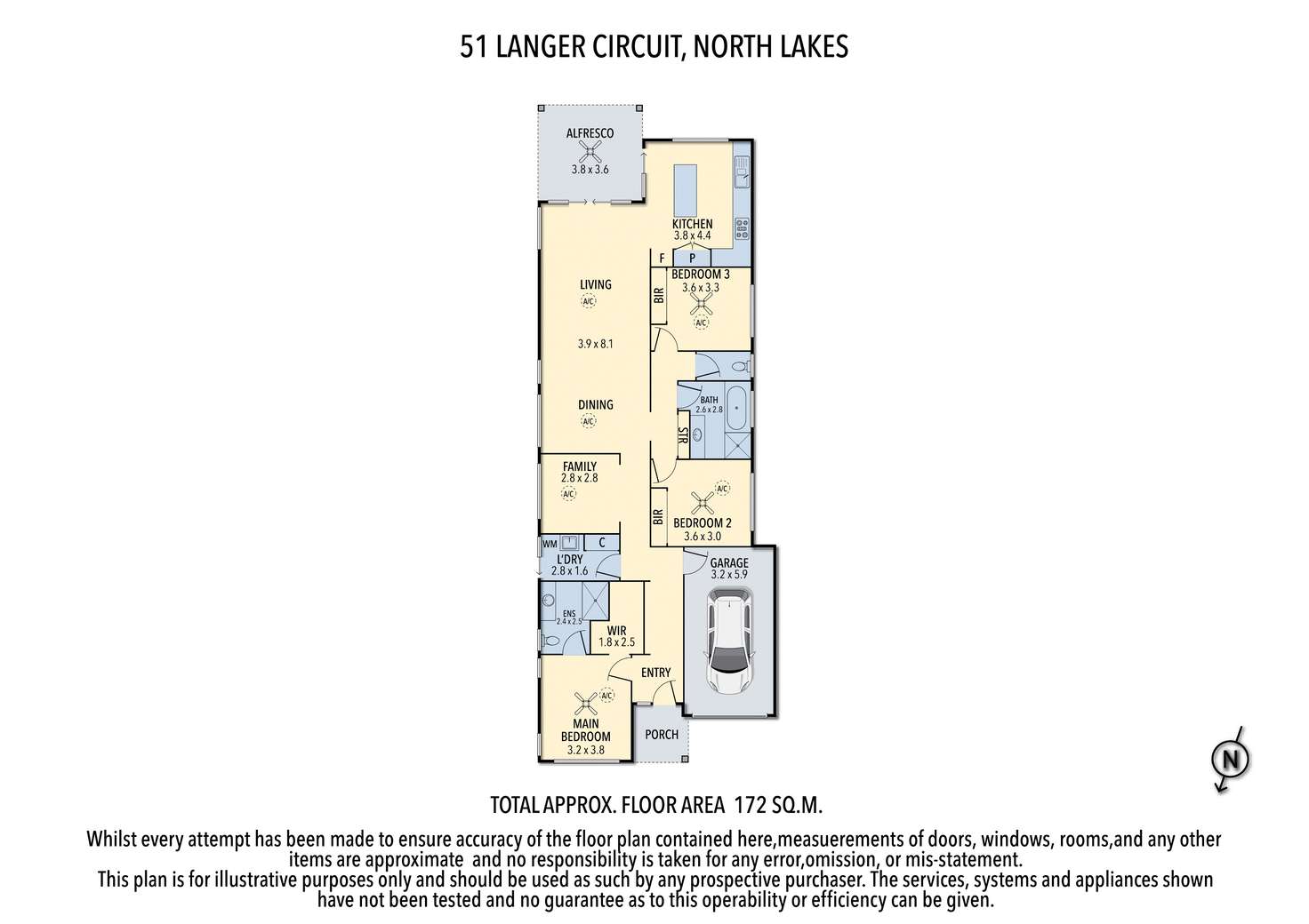 Floorplan of Homely house listing, 51 Langer Cct, North Lakes QLD 4509