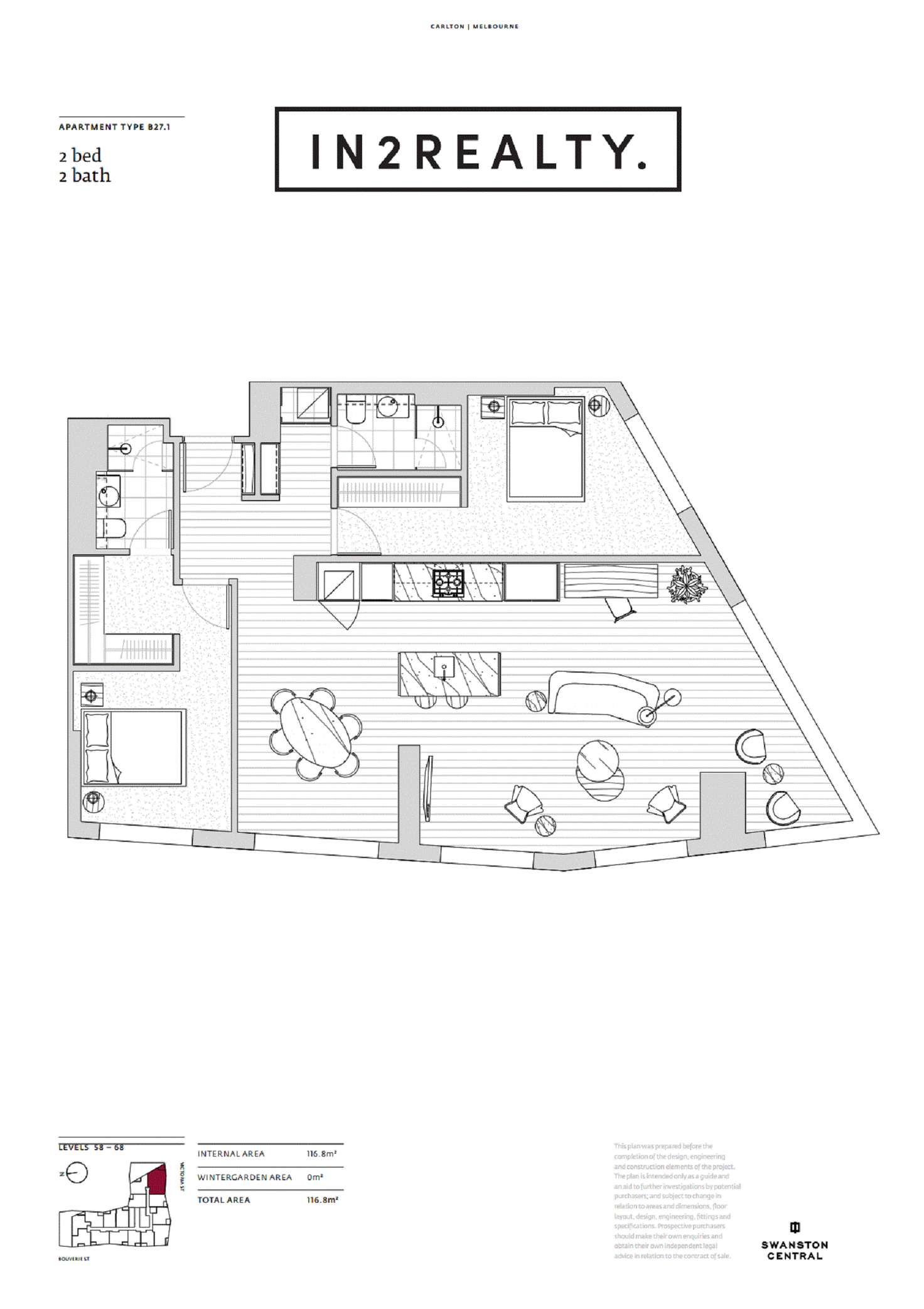 Floorplan of Homely apartment listing, 6503/160 Victoria St, Carlton VIC 3053