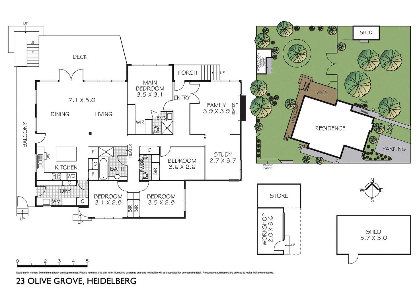 Floorplan of Homely house listing, 23 Olive Grove, Heidelberg VIC 3084