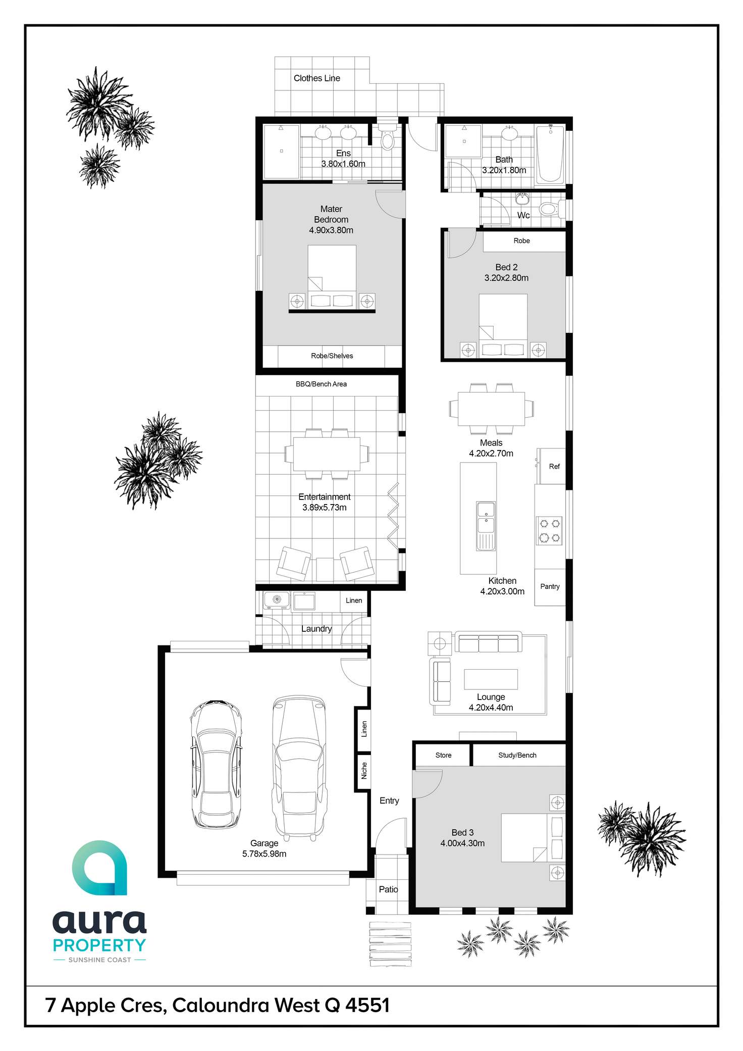 Floorplan of Homely house listing, 7 Apple Cres, Caloundra West QLD 4551