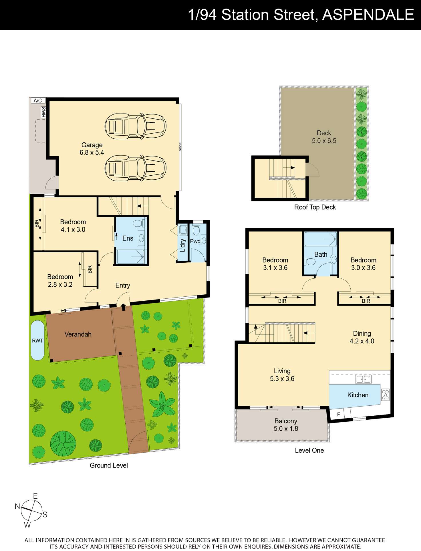 Floorplan of Homely townhouse listing, 1/94 Station Street, Aspendale VIC 3195