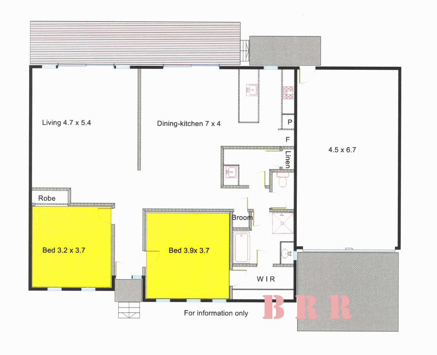 Floorplan of Homely townhouse listing, Unit 2/91 Bridge St W, Benalla VIC 3672