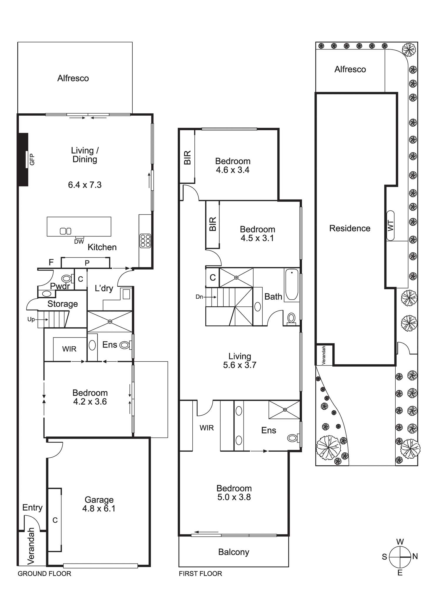 Floorplan of Homely townhouse listing, 31B Clyde St, Highett VIC 3190