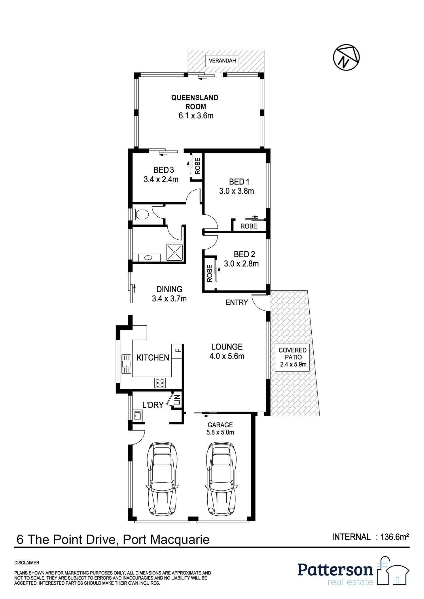 Floorplan of Homely house listing, 6 The Point Dr, Port Macquarie NSW 2444