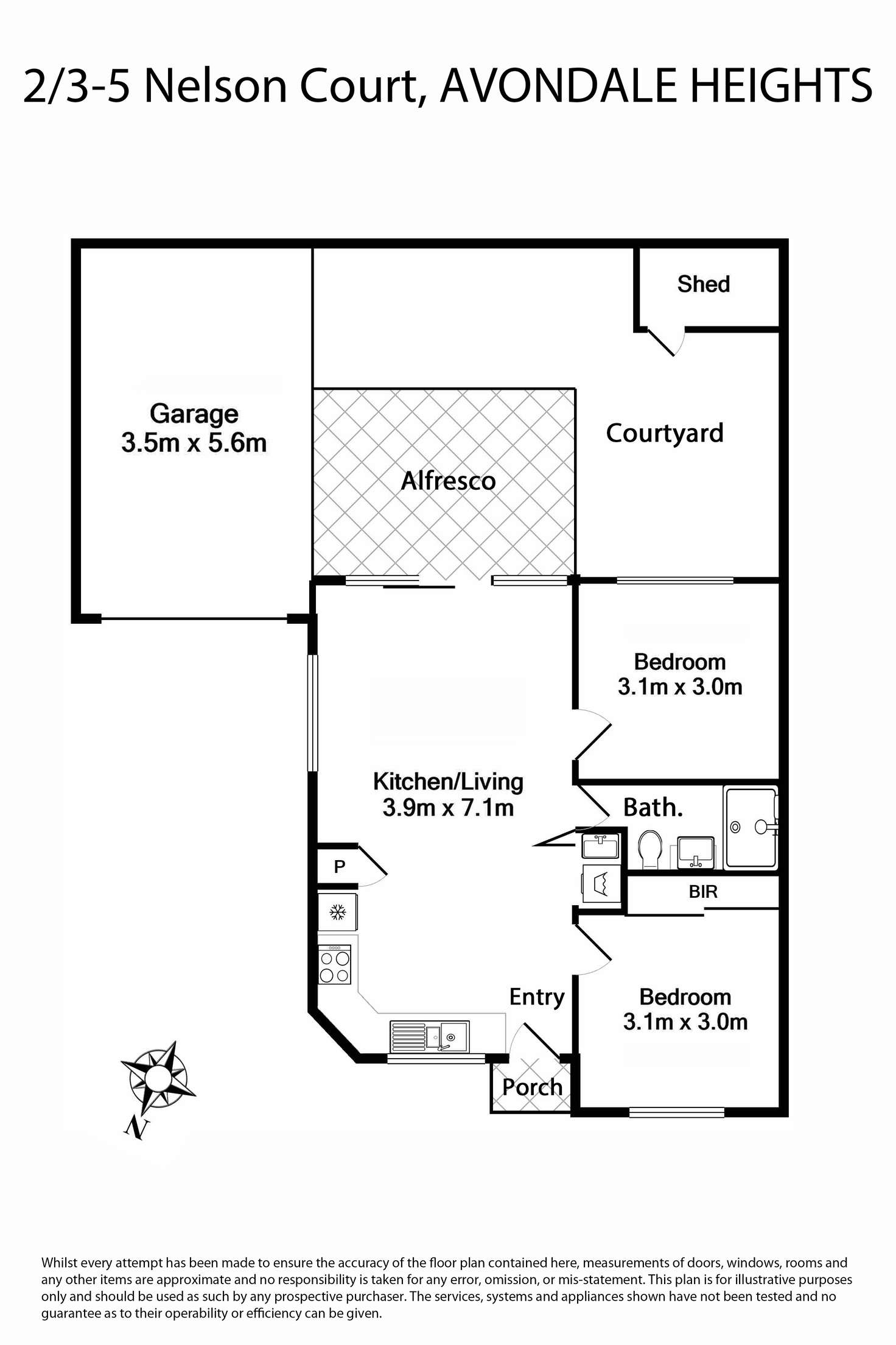 Floorplan of Homely unit listing, Unit 2/3-5 Nelson Court, Avondale Heights VIC 3034