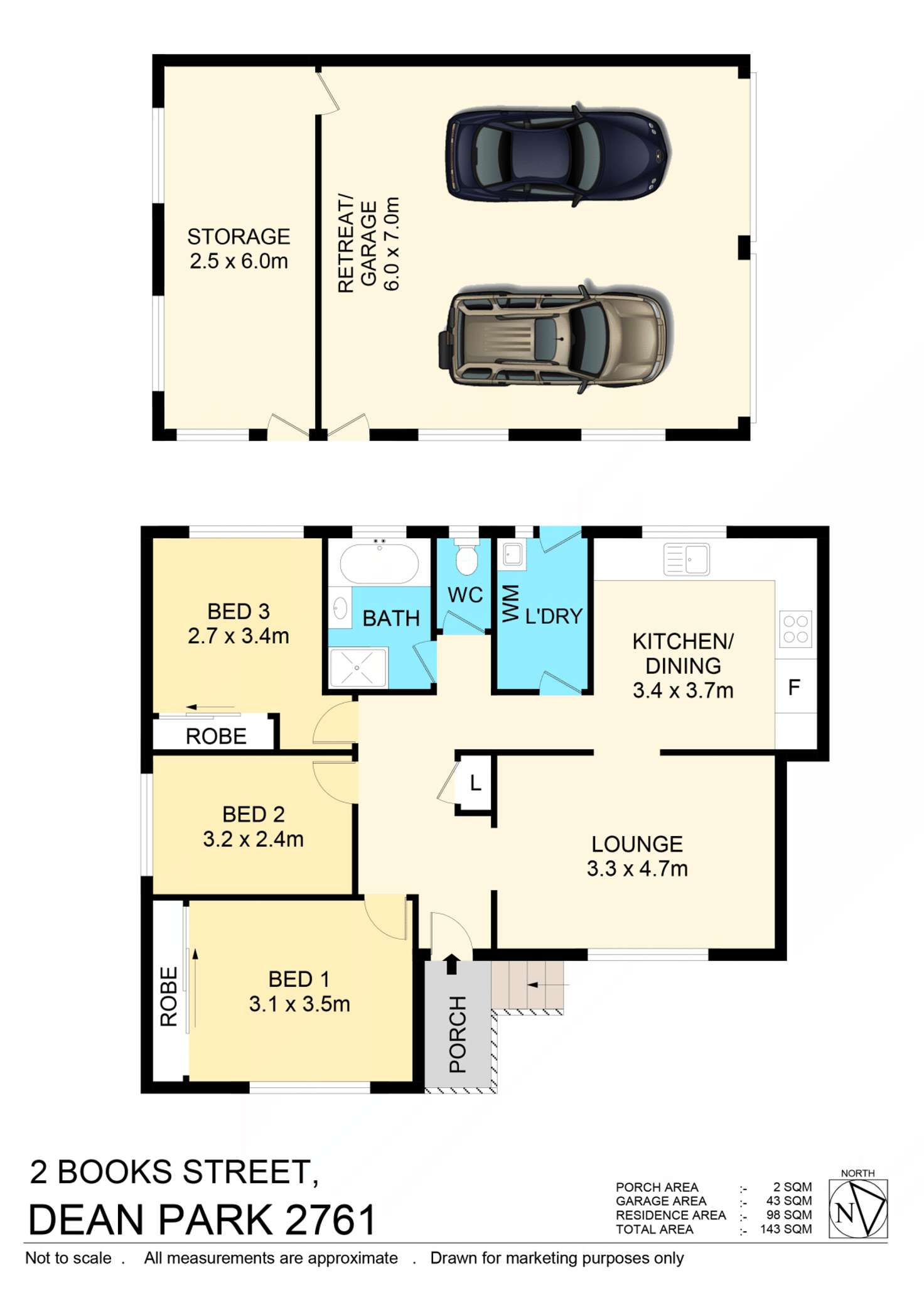 Floorplan of Homely house listing, 2 Books St, Dean Park NSW 2761