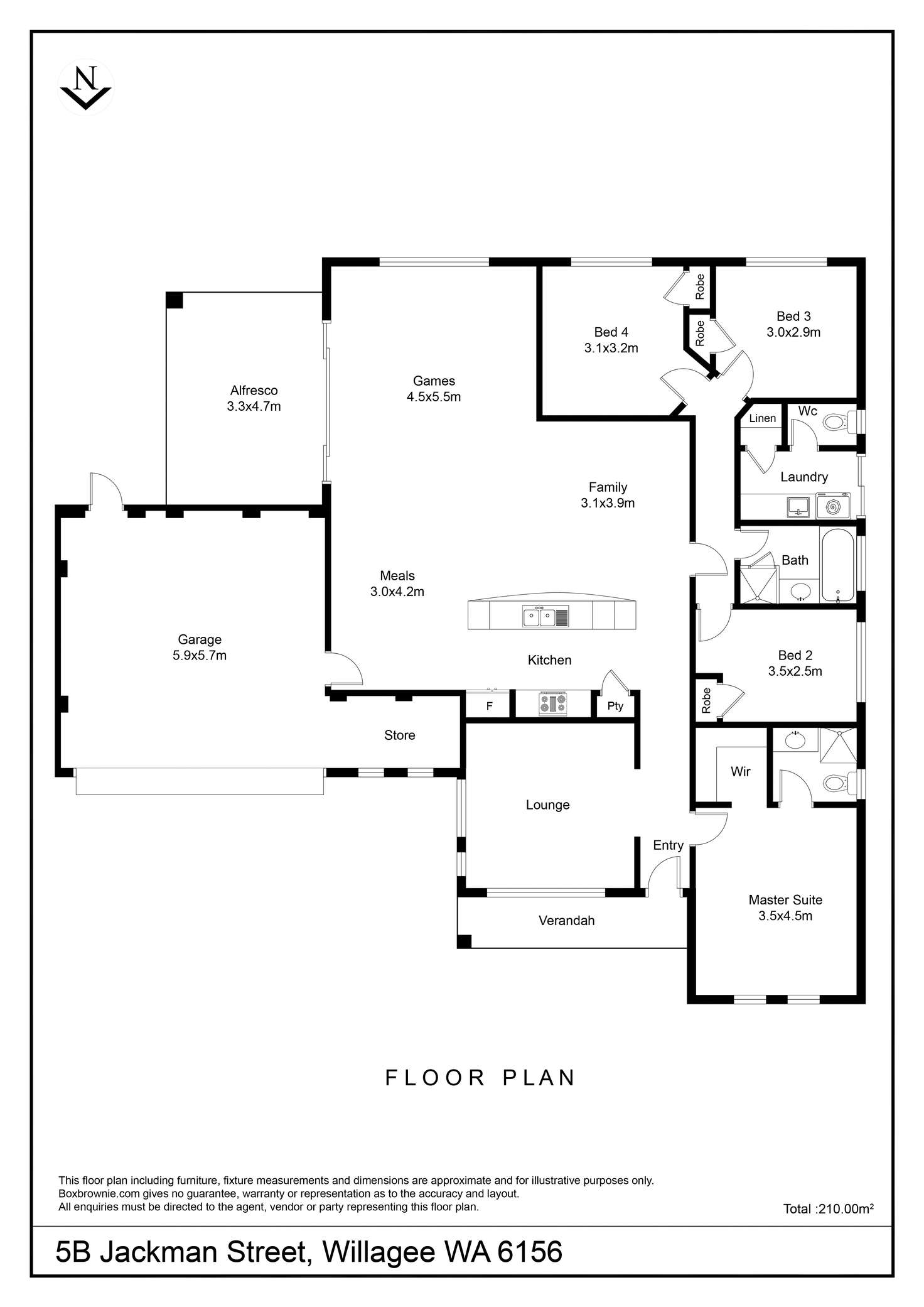 Floorplan of Homely house listing, 5B Jackman Street, Willagee WA 6156