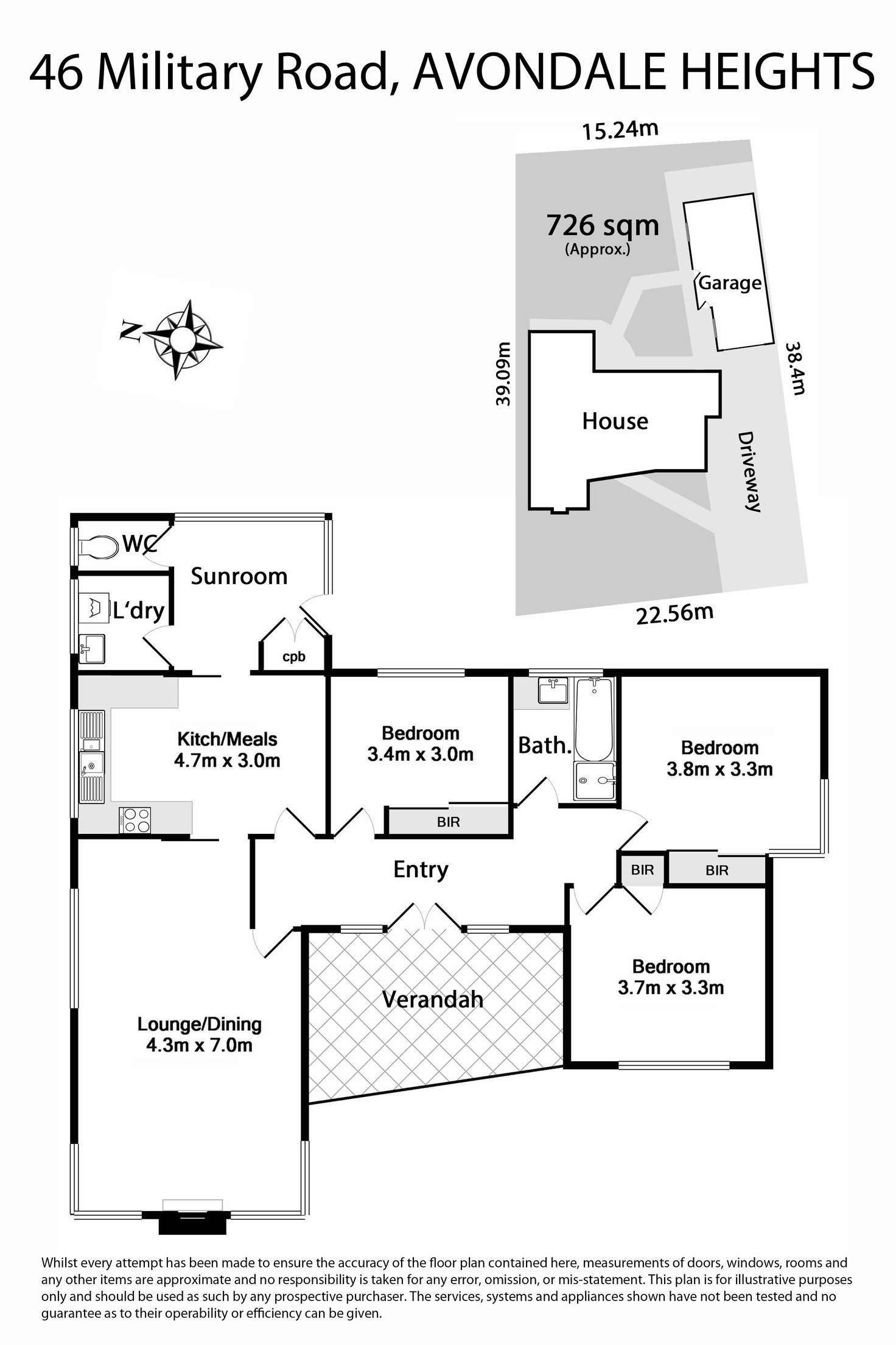 Floorplan of Homely house listing, 46 Military Road, Avondale Heights VIC 3034