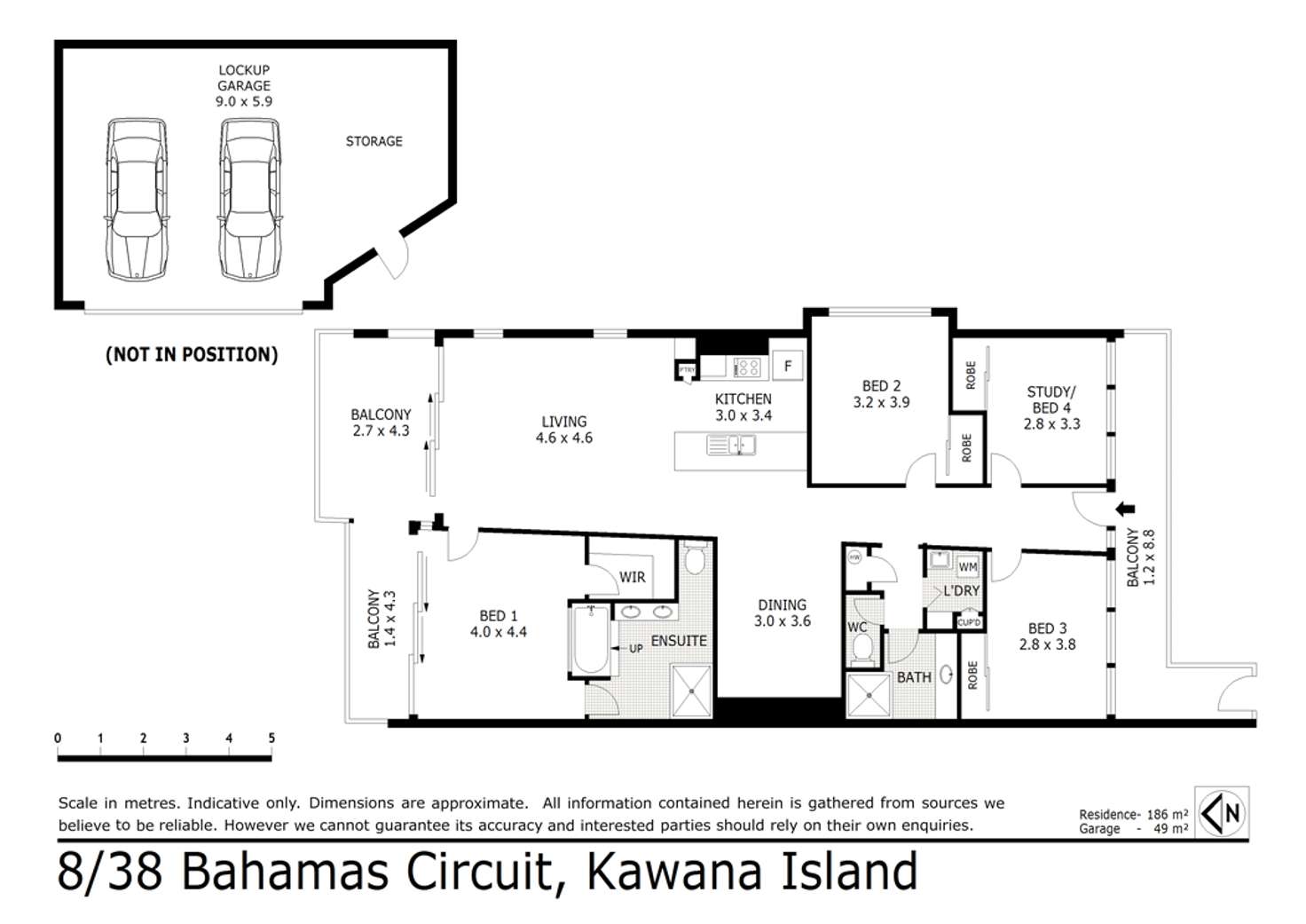Floorplan of Homely apartment listing, Unit 8/38 Bahamas Cct, Kawana Island QLD 4575