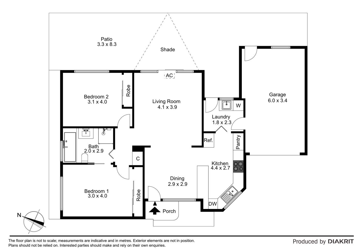 Floorplan of Homely unit listing, 64A Deutscher Street, Avondale Heights VIC 3034