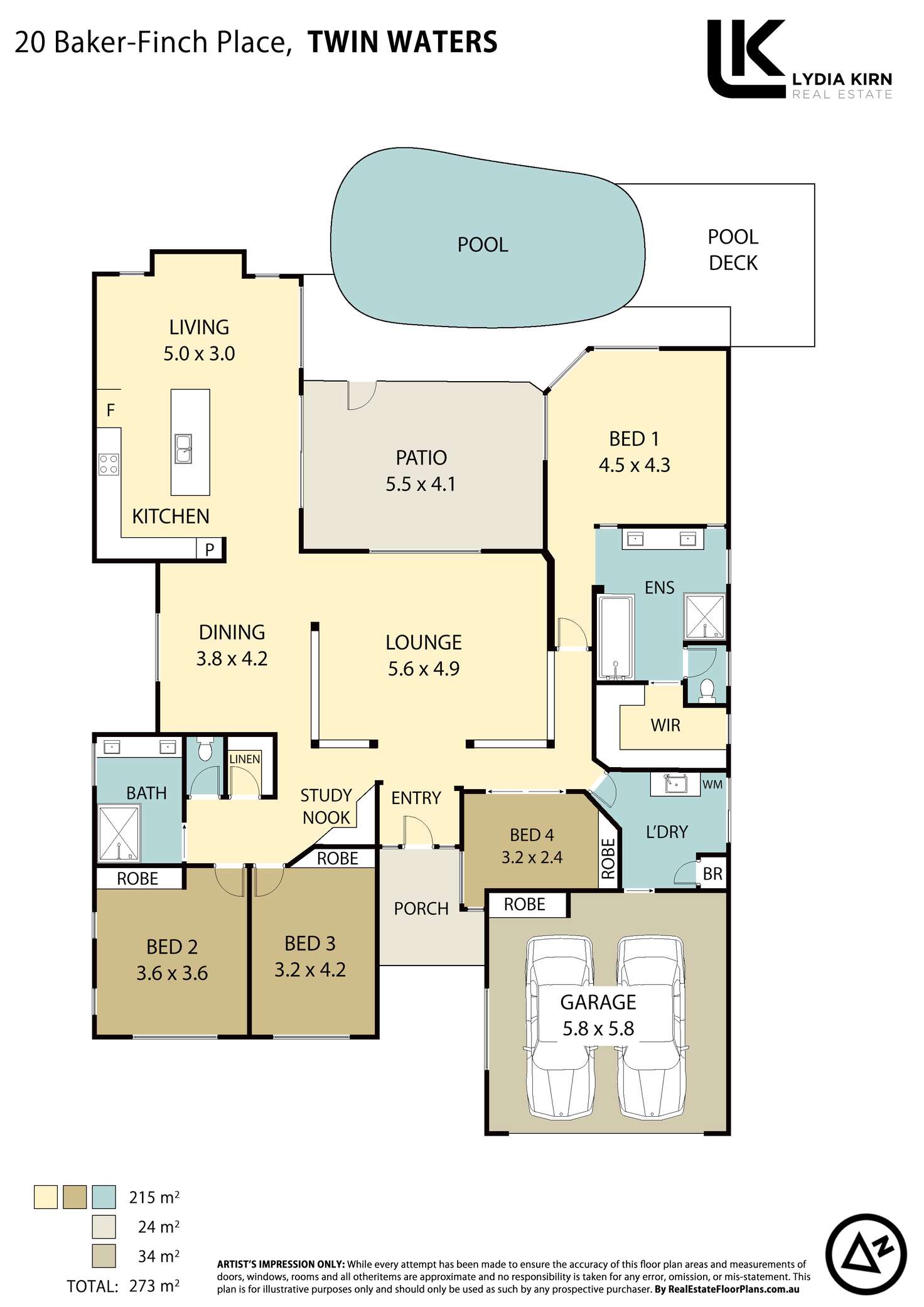 Floorplan of Homely house listing, 20 Baker Finch Pl, Twin Waters QLD 4564