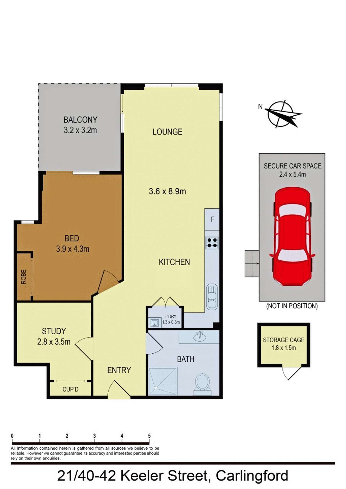 Floorplan of Homely apartment listing, Unit 21/40-42 Keeler St, Carlingford NSW 2118